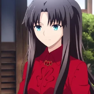 🙂 emoji Rin Tohsaka • @aninestickersii Telegram sticker 3 of 112