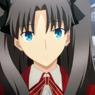 🤨 emoji Rin Tohsaka • @aninestickersii Telegram sticker 20 of 112