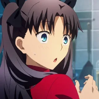 😧 emoji Rin Tohsaka • @aninestickersii Telegram sticker 13 of 112