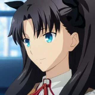 🙂 emoji Rin Tohsaka • @aninestickersii Telegram sticker 12 of 112