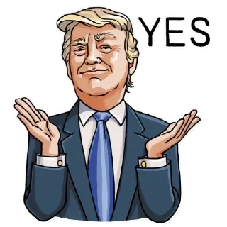 😊 emoji Donald Trump Telegram sticker 14 of 29