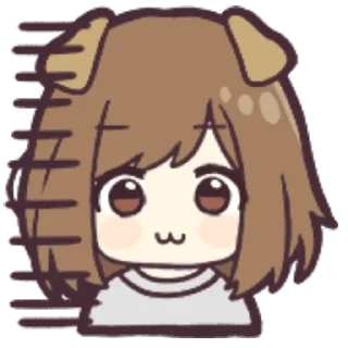 🙂 emoji Dog girl Chibi Fuhrer Telegram sticker 11 of 42