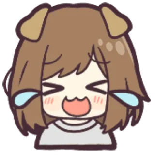 🤣 emoji Dog girl Chibi Fuhrer Telegram sticker 9 of 42