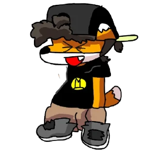 Sticker from Lusrmin the little fox rapper