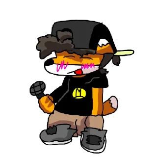 😄 emoji Lusrmin the little fox rapper Telegram sticker 10 of 15