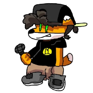 😄 emoji Lusrmin the little fox rapper Telegram sticker 15 of 15