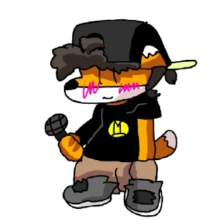 😄 emoji Lusrmin the little fox rapper Telegram sticker 11 of 15