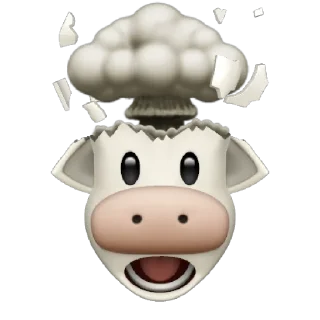 🐮 emoji 🤯🤯🤯 Telegram sticker 8 of 26