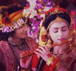 😍 emoji Radha Krishna @sticker_pack_channel — @stckrRobot Telegram sticker 4 of 98
