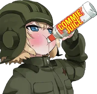 😊 emoji Commie Anime Girls Telegram sticker 20 of 26