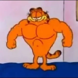 💪 emoji Garfield Фернандо Telegram sticker 16 of 21