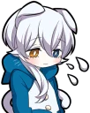 😔 emoji White Kitten (2) Telegram sticker 23 of 120