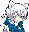 🤔 emoji White Kitten (2) Telegram sticker 20 of 120