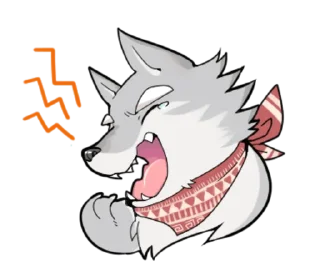😴 emoji Gray wolf Telegram sticker 5 of 40