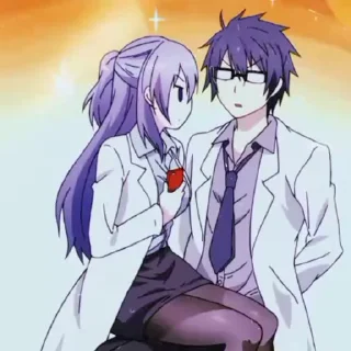 Sticker from Science Fell in Love - @anime_pfps