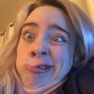 🤪 emoji Billie Eilish👩‍🎤 @yourstickerschnl Telegram sticker 12 of 58