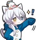 🙋 emoji White Kitten (2) Telegram sticker 14 of 120