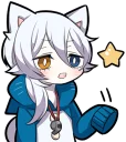 👮 emoji White Kitten (2) Telegram sticker 5 of 120