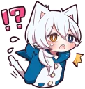 ⁉ emoji White Kitten (3) Telegram sticker 24 of 120