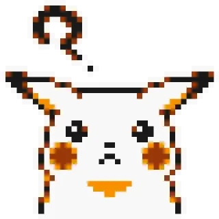 ❓ emoji Pikachu sprites Telegram sticker 13 of 28