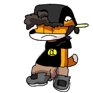 Sticker from Lusrmin the little fox rapper