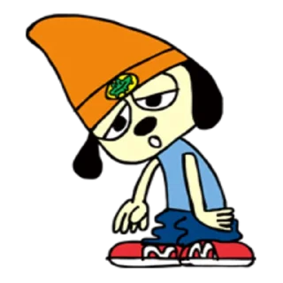 😞 emoji PaRappa The Rapper Sticker Telegram sticker 20 of 38