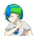 👎 emoji Earth-chan Telegram sticker 13 of 95