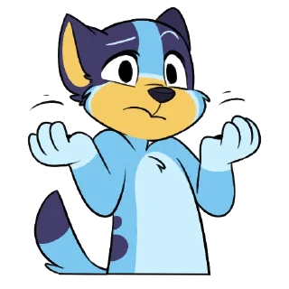 😕 emoji Bluey! Telegram sticker 21 of 64