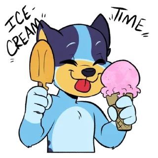 🍦 emoji Bluey! Telegram sticker 17 of 64