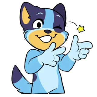 😌 emoji Bluey! Telegram sticker 11 of 64