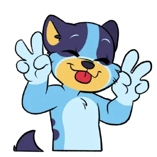 😋 emoji Bluey! Telegram sticker 12 of 64