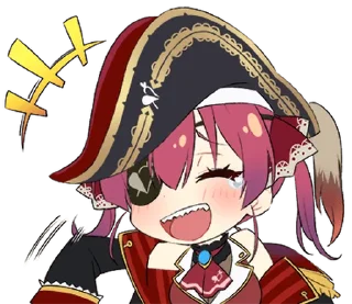 😂 emoji hololive sticker "Houshou Marine" _R Telegram sticker 12 of 24