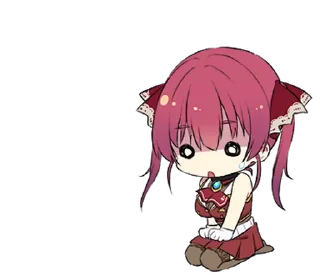 😧 emoji hololive sticker "Houshou Marine" _R Telegram sticker 8 of 24