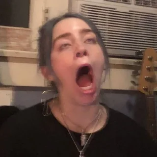 🥱 emoji Billie Eilish👩‍🎤 @yourstickerschnl Telegram sticker 15 of 58