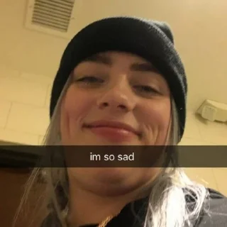 🙂 emoji Billie Eilish👩‍🎤 @yourstickerschnl Telegram sticker 10 of 58