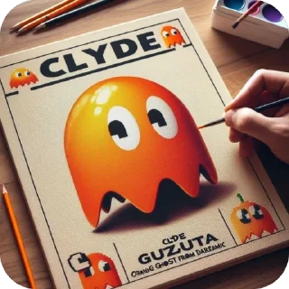 🫥 emoji Clyde To the moon 🚀 Telegram sticker 19 of 62