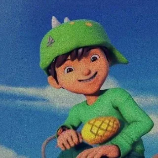 Sticker from Boboiboy daun by @gracyzx