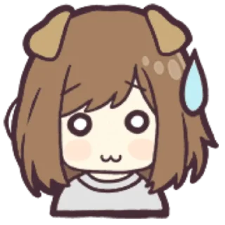 😓 emoji Dog girl Chibi Fuhrer Telegram sticker 14 of 42
