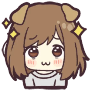 🤤 emoji Dog girl Chibi Fuhrer Telegram sticker 17 of 42