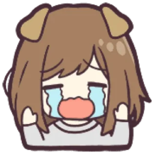 😭 emoji Dog girl Chibi Fuhrer Telegram sticker 10 of 42