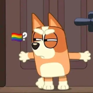 🏳️‍🌈 emoji Bluey Telegram sticker 5 of 59