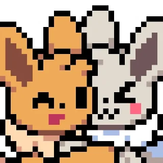 🫂 emoji Pixel Art Eeveelutions Telegram sticker 10 of 82