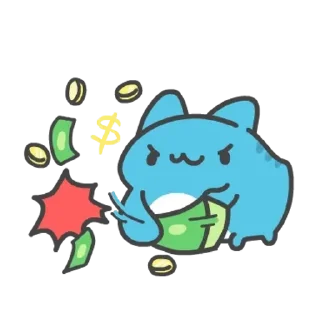 😊 emoji 貓貓蟲咖波 愛的鞭策 Telegram sticker 9 of 24