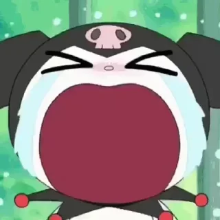 😊 emoji Kuromi Telegram sticker 1 of 10