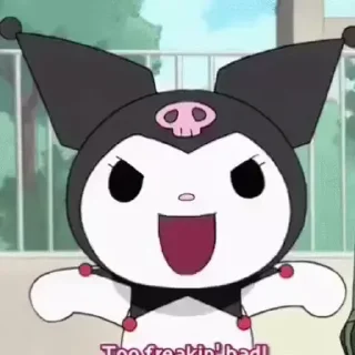 😊 emoji Kuromi Telegram sticker 8 of 10