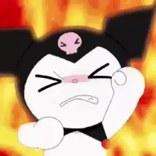 😊 emoji Kuromi Telegram sticker 3 of 10