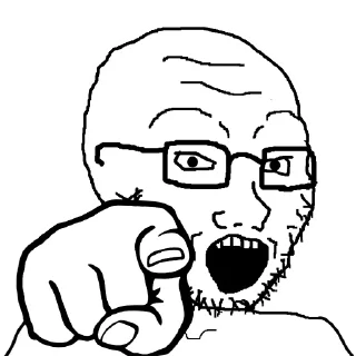 👉 emoji Wojak Telegram sticker 5 of 19