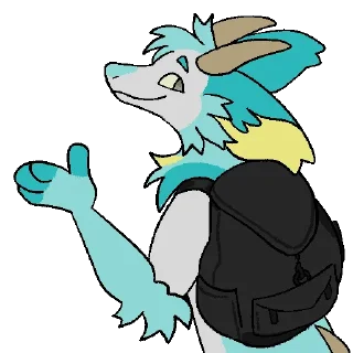 🧳 emoji Fisher the Dragon Telegram sticker 17 of 85