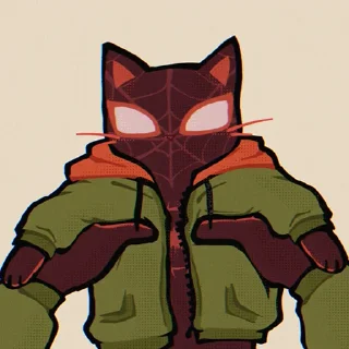 👐 emoji Meows Morales Telegram sticker 5 of 72