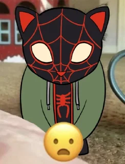 😦 emoji Meows Morales Telegram sticker 8 of 72